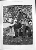 Antique Print 1885 Shadow Sunlight Man Young Girl Trees Gardens Gunning Kin