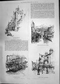 Old Sheffield Corn Exchange Ladies Bridge Foundry Castle Street 1885 Victorian