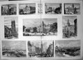Antique Print 1885 Leeds Preston College Fishergate Royal Exchange Church 0 19th