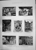 Antique Old Print 1885 Musee Christopher Plantin Antwerp Er Composing Room 19th