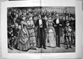 Antique Old Print 1885 Singing God Save Queen Inventions Exhibition Hopkins