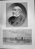 Antique Print 1885 Captain Ralph Allen Gosset Standing Stone Stennis Orkney