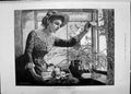 Old 1885 Beautiful Lady House Window Waving Hankerchief Answer Walker Victorian