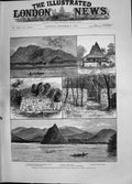 Old 1885 Caroline Islands Chabrol Harbour Ponapi Metalanim King'S Hou Victorian