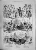 Old Print 1883 Festival Grimston Park Morgan Buckle Ferrers Gray Cunliffe 19th