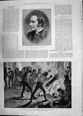 Antique Print 1885 Rev. John Wordsworth Cholera Spain Fires Streets Granada