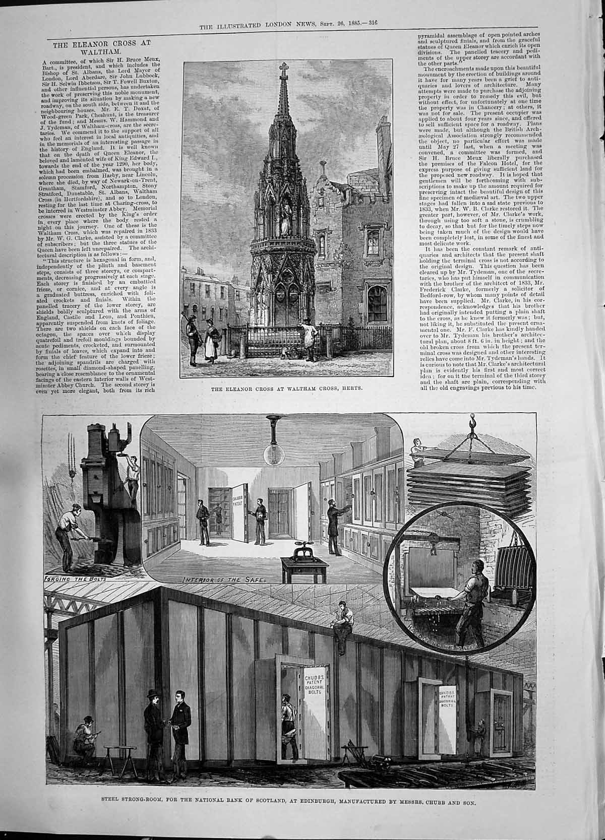 Old Steel Strong-Room National Bank Scotland Edinburgh 1885 Eleanor C Victorian