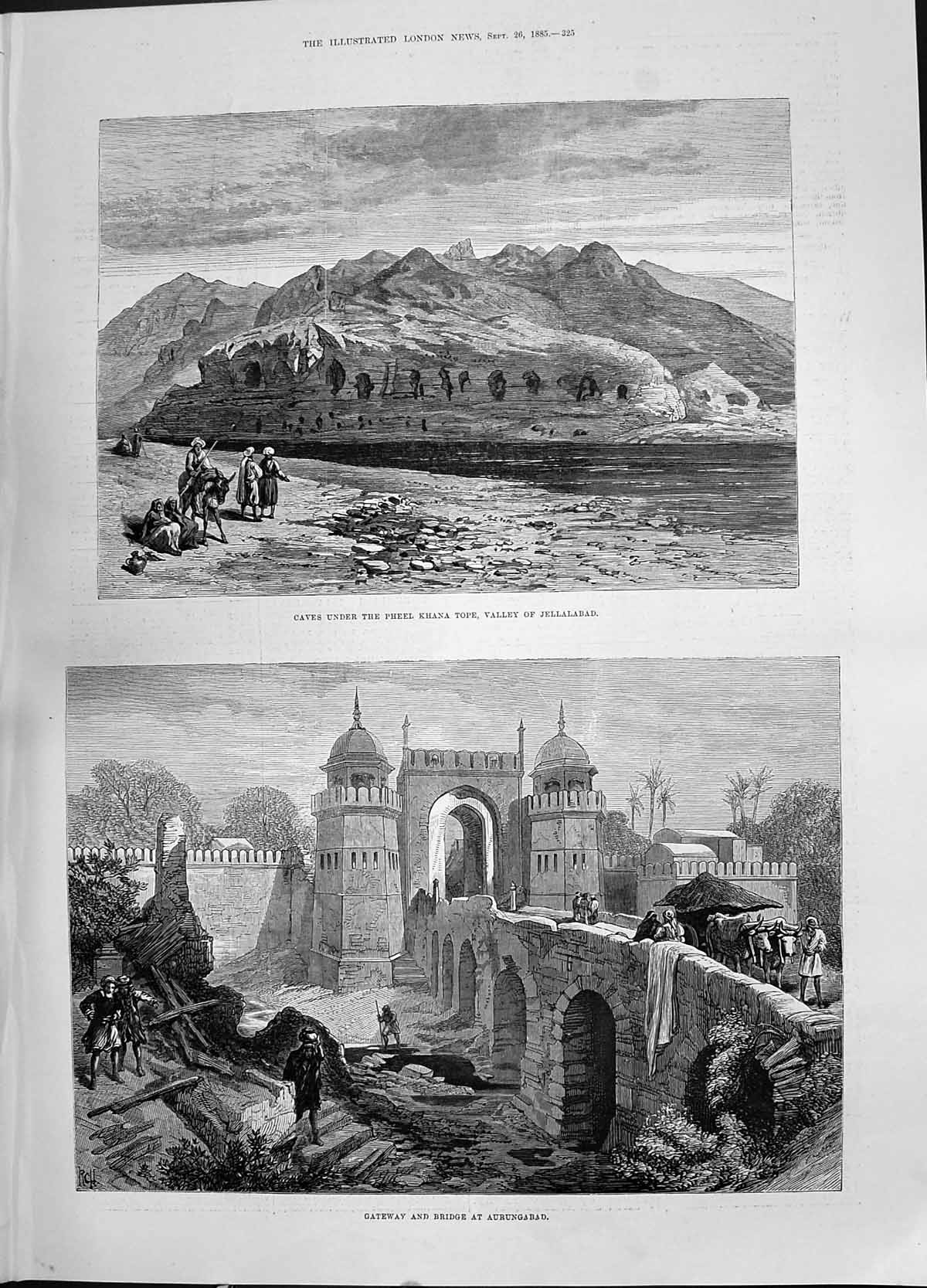 Old 1885 Caves Pheel Khana Tope Valley Jellalabad Gateway Bridge Auru Victorian