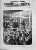 Antique Print 1885 Lord Salisbury Conservative Speach Newport Monmouthshire