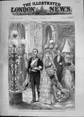 Antique Print 1885 Royal Marriage Chateau D'Eu Wedding Party Crossing Hall 19th