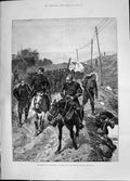 Antique Old Print 1885 Revolution Roumelia Battalion Turkish Nizam War Siers