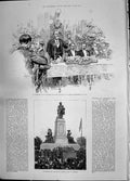 Old 1885 Unveiling Statue General Don Jersey George'S Banquet Indian Victorian