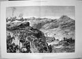 Antique Old Print 1885 War Between Servia Bulgaria Dragoman Pass Mountains