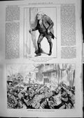 Old Print 1885 Captain Sir Ralph Gosset Fleet Street Election Newspapers 19th