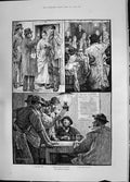 Old Antique Print 1885 General Election Rural Voter Electors Davey King 19th