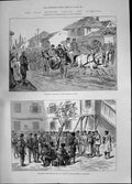 Old 1885 War Servia Bulgaria King Milan Nish Prisoners Fort Belgrade Victorian