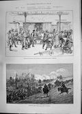 Old 1885 War Servia Bulgaria Railway Station Belgrade Pirot Fugitives Victorian