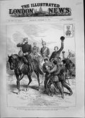 Antique Old Print 1885 War Prince Alexander Bulgarian Siers Battle Slivnitza