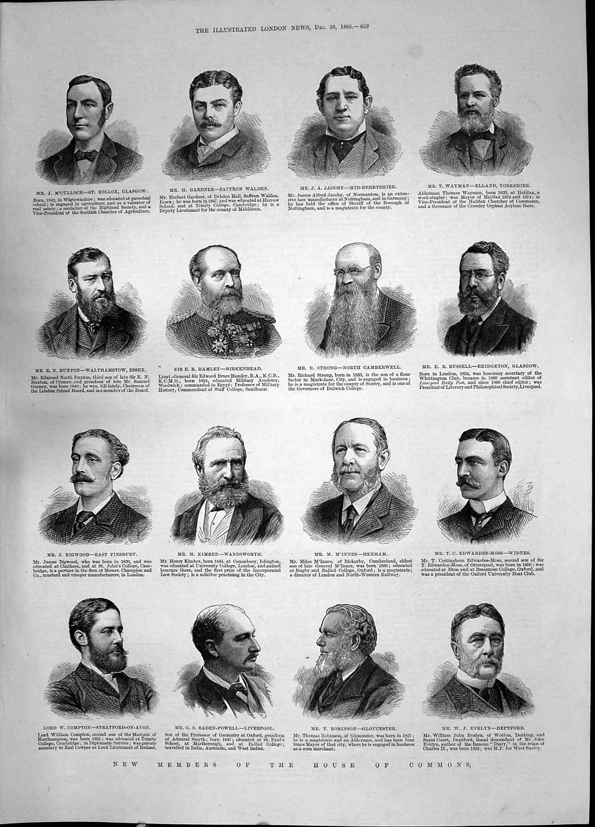 Old Hamley Kimber Evelyn Baden-Powell Compton Buxton Wayman Strong 18 Victorian