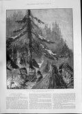 Old Antique Print Woodville 1885 War Bulgarian Camp Dragoman Pass Siers 19th