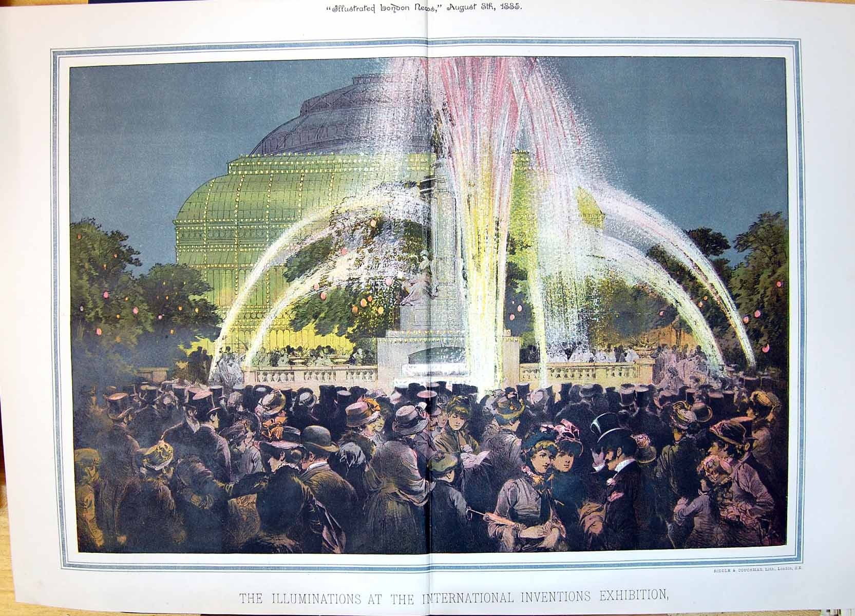 Old 1885 Illuminations International Inventions Exhibition CouchmanVictorian
