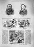 Original Old Antique Print 1886 Prince Wales Doulton Lambeth Brierly Molyneux