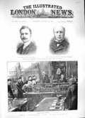 Original Old Antique Print 1886 Parliament Members Commons Curzon Houldsworth