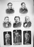 Original Old Antique Print 1886 Cockerman Heath Ponchielli Maas Statue Crusoe