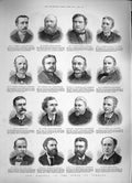 Old Antique Print 1886 House Commons Mildmay Newnes Otter Bethell Robson 19th
