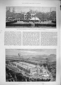 Old Antique Print 1886 Lady Dufferin Bengal Infantry Exhibition Edinburgh 19th