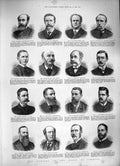 Original Old Antique Print 1886 House Commons Hayne Valentine Egerton Montagu