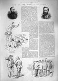 Original Old Antique Print 1886 Riots London Burns Hyndman Mob James'S Street