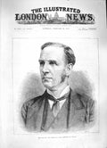 Original Old Antique Print 1886 Portrait John Morley Secretary Ireland 19th