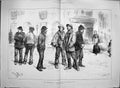 Original Old Antique Print 1886 Unemployed London Pooe People Street Scene