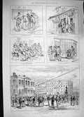 Old Antique Print 1886 Unemployed London West India Docks Pawn Labourers 19th