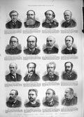 Old Antique Print 1886 House Commons Smith Royden Norris Pilkington Johns 19th