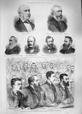Old Antique Print 1886 Bow Police Court Williams Democratic Raper Durant 19th