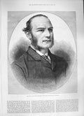 Original Old Antique Print 1886 Lord Herschell Lord High Chancellor Victorian