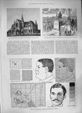 Old Antique Print 1886 Daly College India Moorhouse Transmitting Sketches 19th