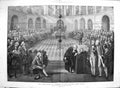 Original Old Antique Print 1886 Ireland House Commons College Green Dublin Men