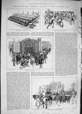 Original Old Antique Print 1886 Irish Home Rule Debate House Commons Gladstone