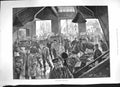 Original Old Antique Print 1886 Fine Art Billingsgate Fish Market Fishermen