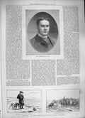 Old Antique Print 1886 Seymour Lucas Art Exhibition Cromwell Dunbar War 19th
