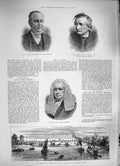 Old Antique Print 1886 Putney Bridge Prince Wales Pearson Brady Rev. Knox 19th