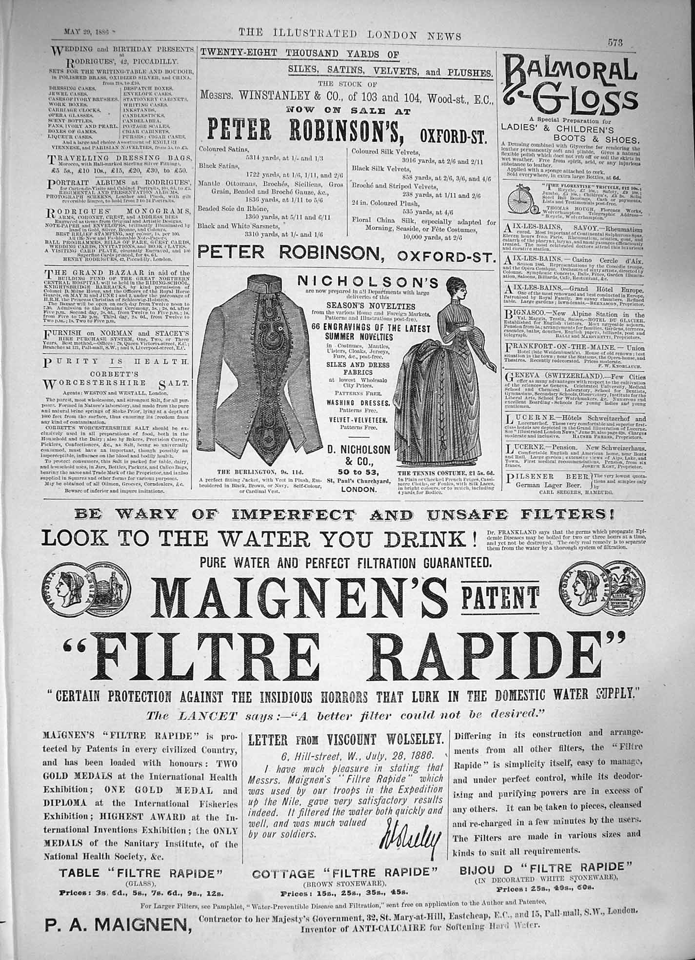 Old Antique Print 1886 Queen Australia Wombats Kangaroos Adelaide Murray 19th