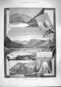 Original Old Antique Print 1887 Kimberley GFields Australia Albert Edward 19th