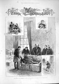 Old Antique Print 1887 Earl Iddesleigh Prime Minister Downing Church Pyne 19th