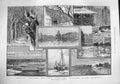 Old Antique Print 1887 Rotterdam Railway Cathedral Fish Market Ship Canal 19th