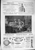 Old Antique Print 1887 Advertisement Crosfields Perfection Soap Bensons 19th