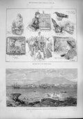 Original Old Antique Print 1887 Massowah Red Sea Cage Bird Show Crystal Palace